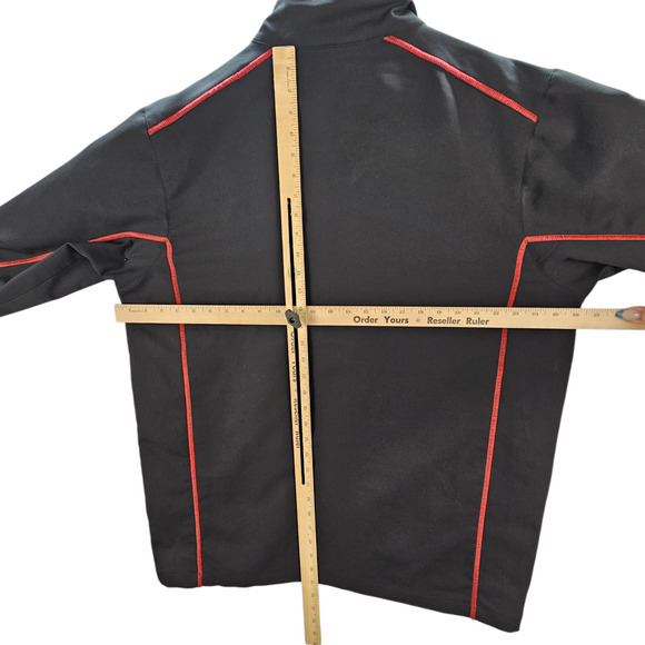 Slazenger Mens XL Black Red Activewear Golf Jacket Full Zip Windbreaker - Picture 9 of 11